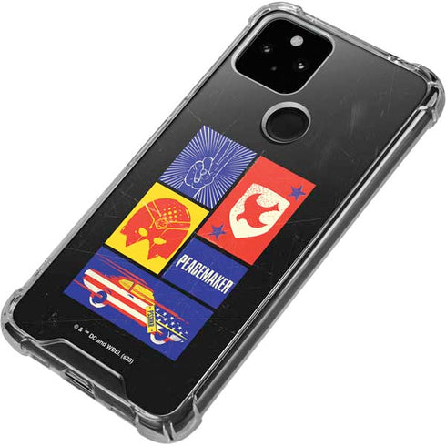 DC Comics Peacemaker Collage Google Pixel 5 Clear Case